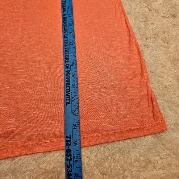 Jone New York Women's Coral Red Modern Essential Laced detail Blouse Top Size: L - Picture 5 of 11